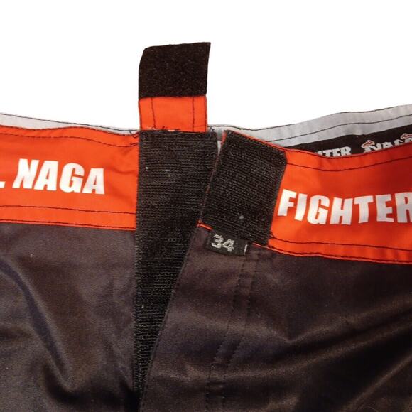 NAGA FIGHTER Board Shorts Men's Size 34 Black Red White Surf Swim Trunks READ - Picture 6 of 12